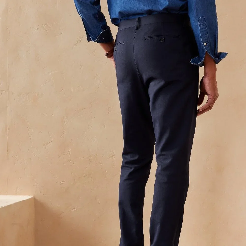Banana Republic Tapered Italian Twill Suit Pant size 33R Navy